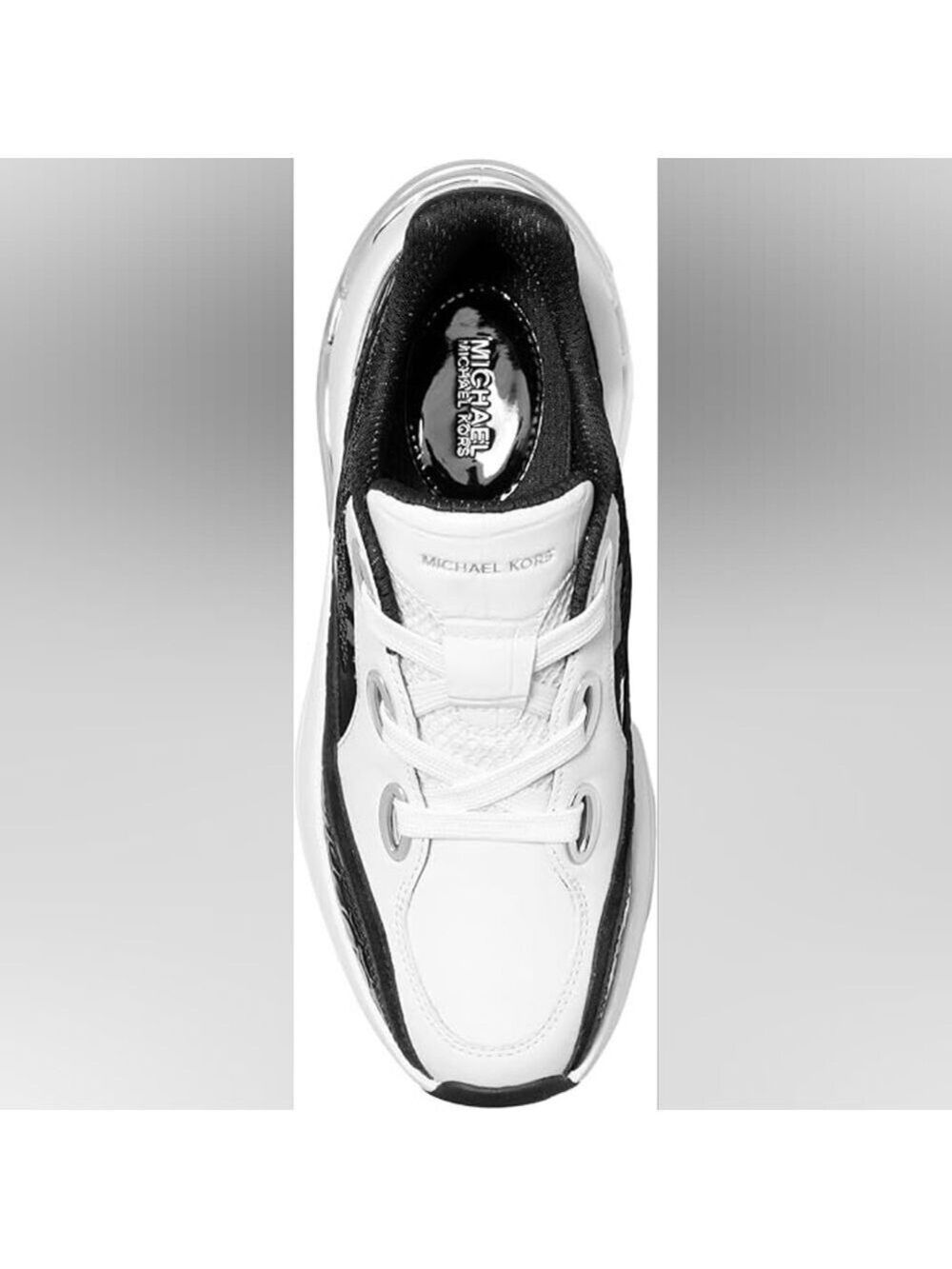 Michael Kors Black and White Trainer Sneaker Size 8.5 - Picture 4 of 4
